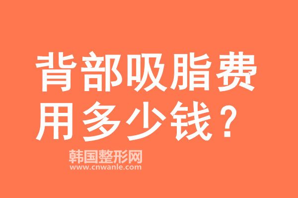 背部<a href='/tag_xizhi74.html'>吸脂</a>費用多少錢？