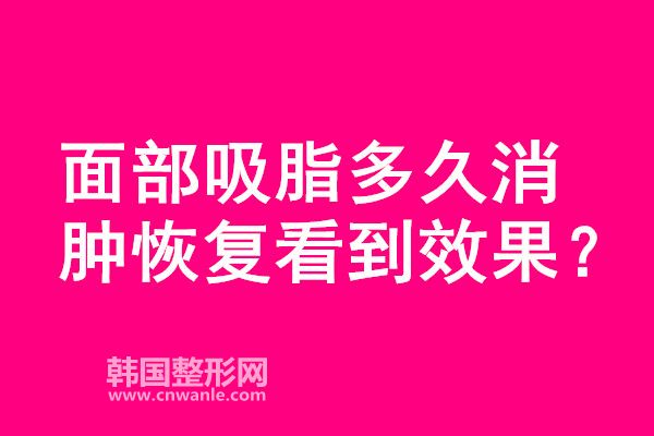 面部<a href='/tag_xizhi74.html'>吸脂</a>多久消腫恢復(fù)看到效果？
